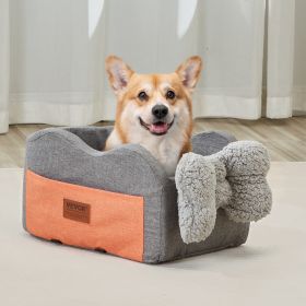 Center Console Dog Car Seat Dog Booster Car Seat For Small Dog 8 Lbs (Option: Grey)